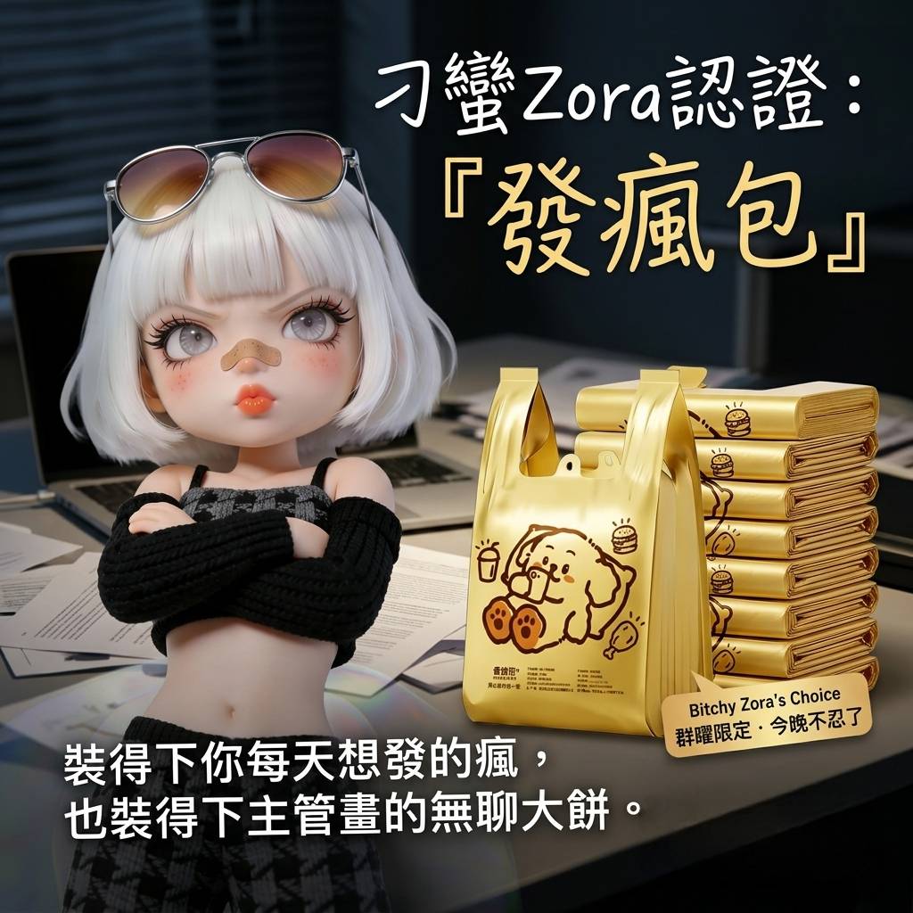 Zora 酷甜生活系列 | 土豪金發瘋專用手提垃圾袋